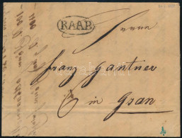 1838 Távolsági Levél 6kr Portóval "RAAB" - Gran Ex Provera - Other & Unclassified