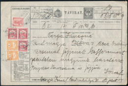 1917 Távirat 6 Db Bélyeggel "BUDAPEST" - Other & Unclassified