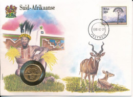 Dél-Afrika 1989. 2c Felbélyegzett Borítékban, Első Napi Bélyegzős ENSZ Bélyegzéssel, Német Nyelvű Leírással T:UNC Philip - Unclassified