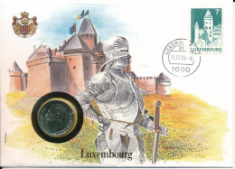 Luxemburg 1980. 10Fr Felbélyegzett Borítékban, ENSZ Bélyegzéssel, Német Nyelvű Leírással T:UNC Luxembourg 1980. 10 Franc - Unclassified