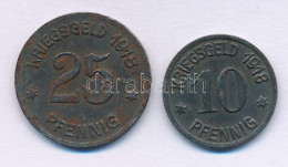 Német Birodalom / Coblenz 1918. 10pf Fe Szükségpénz + 25pf Fe Szükségpénz T:XF, Patina German Empire / Coblenz 1918. 10  - Unclassified