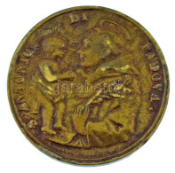 Olaszország ~1900. "Padovai Szt. Antal" Bronz Emlékérem (26mm) T:VF Fülnyom Italy ~1900. "Saint Anthony Of Padua" Bronze - Unclassified