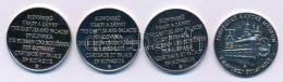 Szlovákia / Körmöcbánya DN(~1995) 3db-os Fém Emlékérem Tétel "A Szlovákiai Várak és Kastélyok" Sorozatból, Kapszulában ( - Unclassified