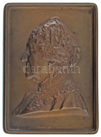 ~1900. "Idős Hölgy Balra Néző Portéja" Egyoldalas Bronz Plakett. Szign.: E.v.H. (89x67mm) T:AU ~1900. "Portrait Of An Ol - Unclassified