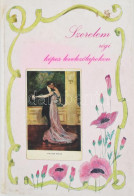 Szerelem Régi Képeslapokon. Szerk.: Dr. Horváth Hilda. Bp., 1994, POSTCARD Bt. Magyar és Német Nyelvű Szöveggel. Gazdag  - Unclassified