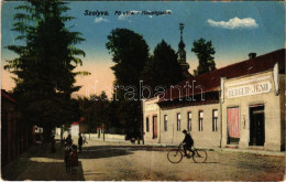* T3 Szolyva, Svalava, Svaljava, Szvaljava, Svaliava; Fő Utca, Berger Jenő üzlete, Kerékpár / Hauptgasse / Main Street,  - Unclassified