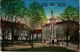 T3 1917 Vinkovce, Vinkovci; Franz Josefs Platz / Tér, Szentháromság Szobor / Square, Trinity Statue (EB) - Unclassified