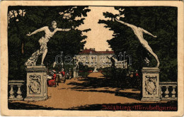 T2/T3 1916 Salzburg, Mirabellgarten. Künstler-Stein-Zeichnung J. Gugler (EK) - Unclassified