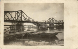 * T2/T3 Első Világháborús Lerombolt Híd A Dnyeszter Folyón Stanislawów Közelében / WWI Military, Destroyed Bridge On The - Unclassified