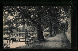 AK Lindow / Mark, Seepromenade Am Klosterufer  - Lindow