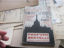 Delcampe - Milano La Gvida Di Tvitti Con Pianta Profumi Bertelli 1920 132 Pages - Dépliants Turistici