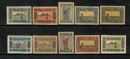 Delcampe - AZERBAIJAN   Scott # 1-10* MINT LH W/WHITE PAPER (CONDITION PER SCAN) (LG-1809) - Aserbaidschan
