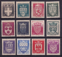 Y&T N°553 à 564, Au Profit Du Secours National, Armoiries, Neufs, Sans Trace De Charnière - Autres & Non Classés