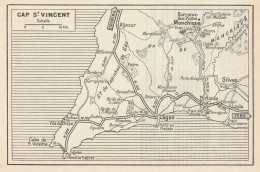 CARTE PLAN MAP 1953 PORTUGAL - CAP SAINT VINCENT - CABO DE S. VICENTE - LAGOS - MONCHIQUE - ALJEZUR - VILA DO BISPO - Topographical Maps