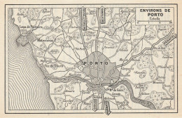 CARTE PLAN MAP 1953 PORTUGAL - ENVIRONS DE PORTO - ARREDORES DE PORTO - MATOZINHOS - GONDOMAR - LECA DE PALMEIRA - Topographical Maps