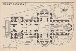 CARTE PLAN LONDRES MAP LONDON 1957 - SAINT PAUL'S CATHEDRAL - LONDRES - Topographical Maps