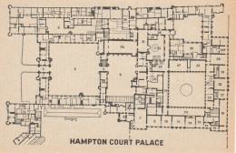 CARTE PLAN LONDRES MAP LONDON 1957 - HAMPTON COURT PALACE - LONDRES - Topographical Maps