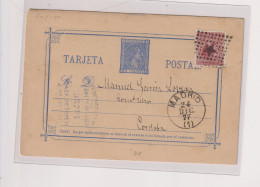 SPAIN  1877 MADRID Postal Stationery - Briefe U. Dokumente