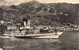 SUISSE - Montreux - Une Partie De La Ville -Griffe De La Poste Aérienne Pour L'étranger Est Sûre Et Rapide-Carte Postale - Montreux