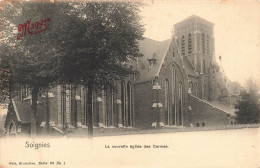 [-5%] BELGIQUE - Soignies - La Nouvelle église Des Carmes - Publicité - Maggi - Bouillon - Ed Nels - Carte Postale Ancie - Soignies