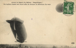 Delcampe - PC AVIATION DIRIGEABLE REPUBLIQUE BALLOON D'ESSAI (a48994) - Zeppeline