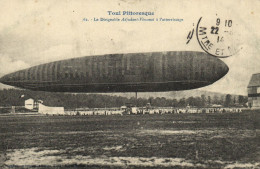 Delcampe - PC AVIATION DIRIGEABLE ADJUDANT-VINCENOT ATTERISSAGE (a48987) - Zeppeline