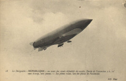 Delcampe - PC AVIATION DIRIGEABLE RÉPUBLIQUE (a48914) - Zeppeline