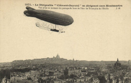 Delcampe - PC AVIATION DIRIGEABLE CLÉMENT-BAYARD AU DESSUS DE PARIS (a48909) - Zeppeline