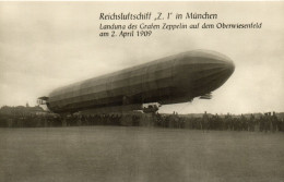 Delcampe - PC AVIATION ZEPPELIN Z.I. IN MÜNCHEN (a48899) - Zeppeline