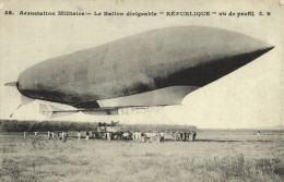 Delcampe - PC AVIATION DIRIGEABLE REPUBLIQUE (a48852) - Zeppeline