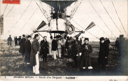 Delcampe - PC DIRIGEABLE PATRIE LA NACELLE AIRSHIP AVIATION (a39404) - Zeppeline