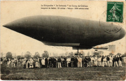 Delcampe - PC DIRIGEABLE LE LEBAUDY CAMP DE CHALONS AIRSHIP AVIATION (a39388) - Zeppeline