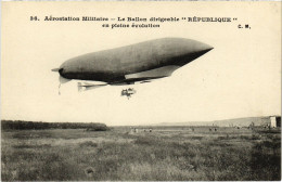 Delcampe - PC DIRIGEABLE REPUBLIQUE AIRSHIP AVIATION (a39361) - Zeppeline