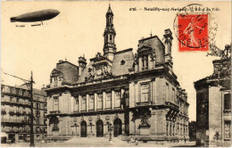 Delcampe - PC DIRIGEABLE NEUILLY-SUR-SEINE HOTEL DE VILLE AIRSHIP AVIATION (a39336) - Zeppeline