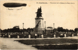 Delcampe - PC DIRIGEABLE COURBEVOIE AIRSHIP AVIATION (a39328) - Zeppeline