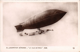 Delcampe - PC DIRIGEABLE VILLE DE PARIS AVIATION (a34589) - Zeppeline