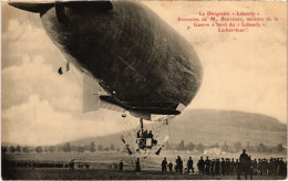 Delcampe - PC DIRIGEABLE LEBAUDY ASCENSION DE M. BERTEAUX AVIATION (a34487) - Zeppeline