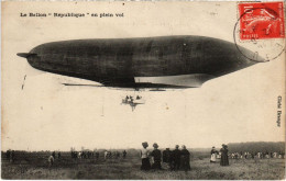 Delcampe - PC DIRIGEABLE LA REPUBLIQUE AVIATION (a34486) - Zeppeline