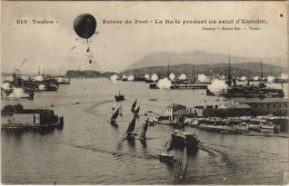 Delcampe - PC BALLOON TOULON ENTRÉE DU PORT RADE AVIATION (a28638) - Fesselballons