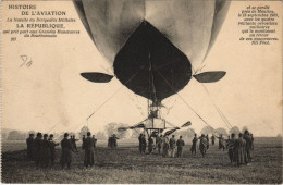 Delcampe - PC DIRIGEABLE LA REPUBLIQUE LA NACELLE AVIATION (a24508) - Zeppeline
