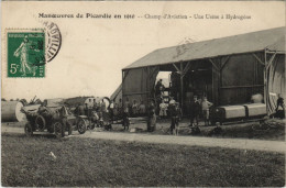 Delcampe - PC CHAMP D'AVIATION UNSINE A HYDROGENE ZEPPELIN AVIATION (a22563) - Zeppeline