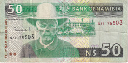 BILLETE DE NAMIBIA DE 50 DOLLARS DEL AÑO 2003  (BANKNOTE) DEER-KUDU - Namibie