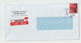 8625 Lettre Cover BELGIQUE BELGIE 2024 BRUSSEL NPAI RTS RTURN TO SENDER VIGNETTE - Briefe U. Dokumente