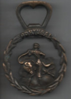 Corrida  Scène De Matador Portugal Décapsuleur Bronze Ancien 9 Cm X 5 Cm - Flaschenöffner