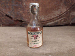 Ancienne Mignonnette Liqueur Cazanove Cacao à La Noisette - Miniaturflaschen