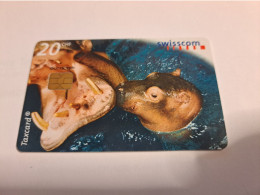 Delcampe - ZWITSERLAND / CHIPCARD CHF 20 /ANIMAL/ NIJLPAARD/ NILE HORSE/ HIPPO       Nice Used   **19169** - Schweiz