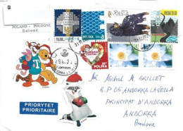 Nice Letter 2024 From Poland  To Andorra, With Local Arrival Postnark Andorra - Briefe U. Dokumente