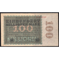 ALLEMAGNE - PICK 107 A - 100 MILLIONEN MARK - 22/08/1923 - TTB+ - Autres & Non Classés