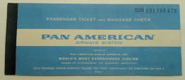 PAN AMERICAN AIRWAYS SYSTEM - PASSENGER TICKET AND BAGGAGE CHECK - Frankfurt-Berlin-1963. - Welt