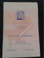 Delcampe - ALICIA DE LARROCHA PIANIST PIANO PIANISTA KLAVIER RECITAL VALENCIA PROGRAM PROGRAMME - Programas